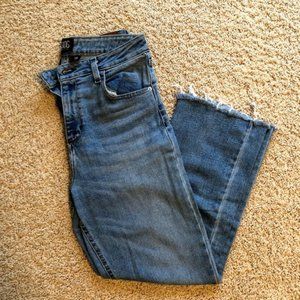 Size 28 BDG High-Waisted Kick Flare Cropped Jeans